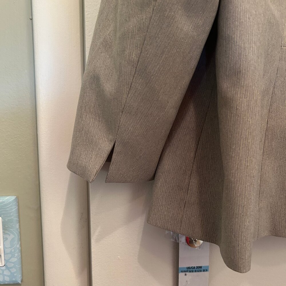 NWT Le Suit soft taupe lined blazer sz 20W - Picture 4 of 13